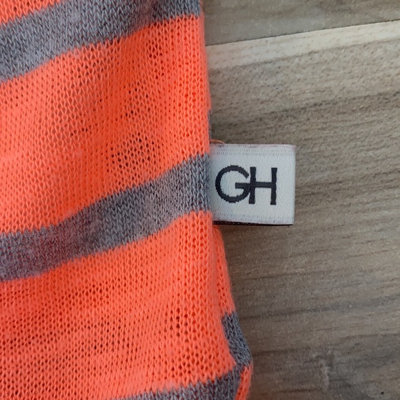 ❤️ Gilly Hicks orange and gray striped v-neck tee - Picture 3 of 7
